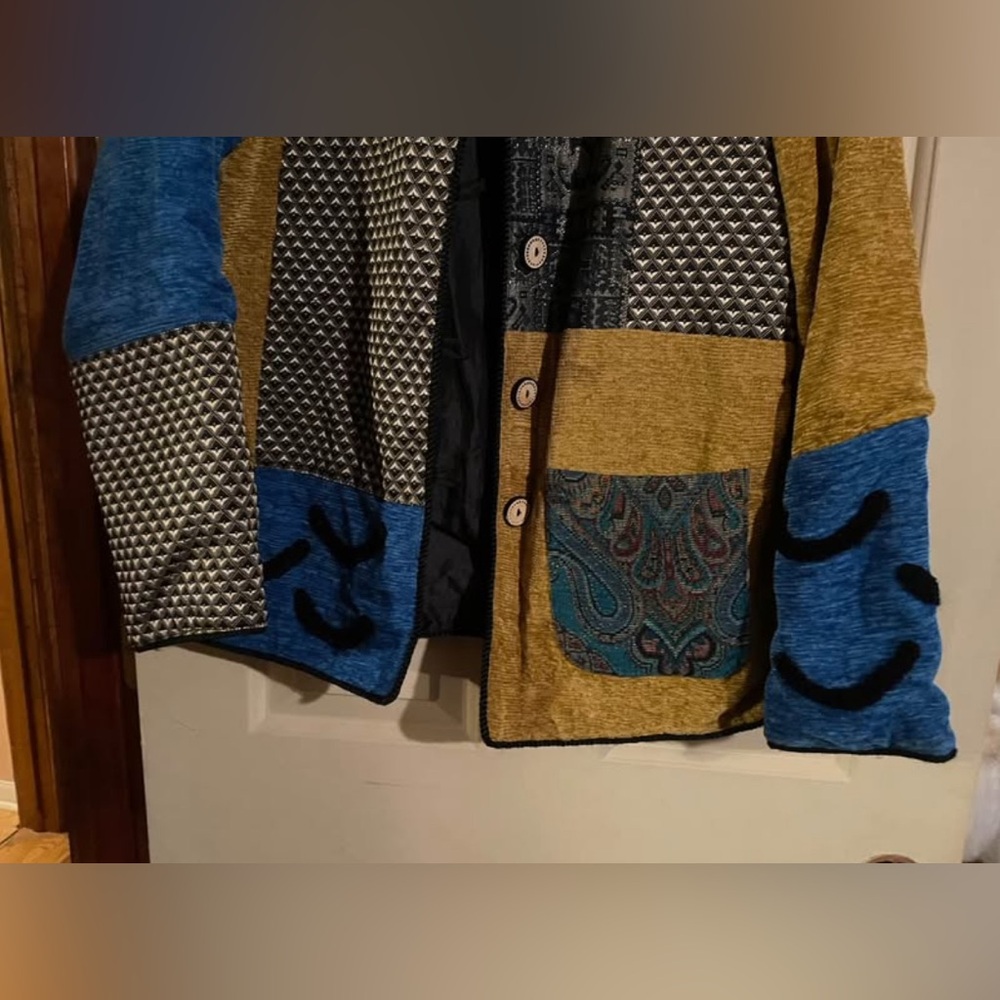Chic Multicolor Patchwork Blazer - image 3